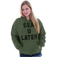 thumbnail image 3 of Funny Beach Lover Sea You Ocean Vibes Unisex Plus Fleece Graphic Hoodie Brisco Brands 3X, 3 of 5