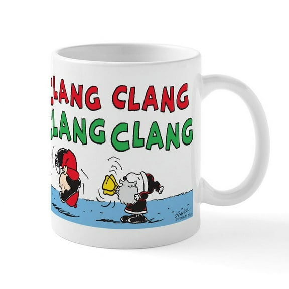 CafePress - Snoopy And Lucy Christmas Mug - 11 oz Ceramic Mug - Novelty Coffee Tea Cup