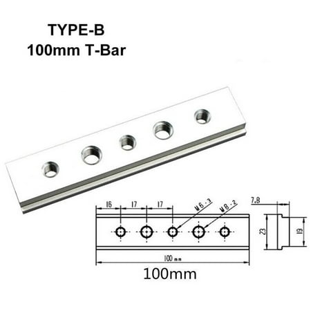 

BAMILL 100-450mm Aluminium Alloy T-track/T-Bar Slider Miter Jig DIY Woodworking Tool