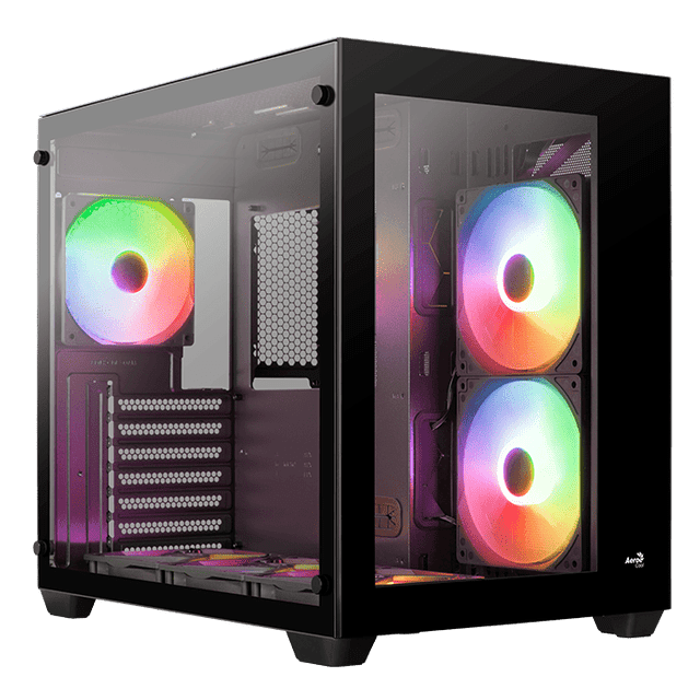 Gabinete AEROCOOL Dryft V2 Negro RGB ATX S/Fuente Cristal
