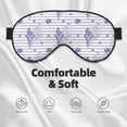 thumbnail image 3 of Xecao Stripes and Sprigs of Lavender for Soft Fluffy Sleeping Blindfold, Nap eye cover tailored for the utmost comfort for girls, women, kids, and adults., 3 of 7