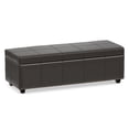 thumbnail image 2 of Simpli Home Kingsley Storage Bench in Brown, 2 of 13