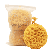 Spongentle Deep Cleansing Body Loofah Sponge Multiple Textures for Gentle and Deep Exfoliation, 3-Pack