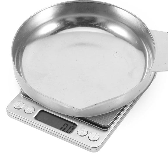 Masteelf FRCOLOR 2pcs Stainless Steel Weighing Trays for Kitchen Store Food Jewelry Reusable Electronic Scale Pans