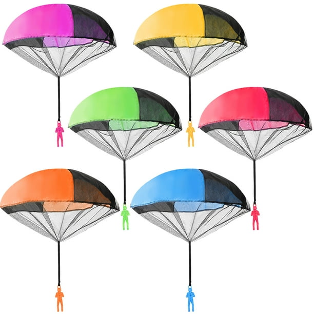 Labymos 6 PCS Jouets de Parachute Jouets de Lancement Libre Jouets de  Parachute Volants en Plein Air 