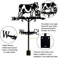 thumbnail image 3 of Cow Weathervane Wrought Iron Wind Vane Roof Garden Direction Sign Outdoor Farmhouse Decoration Weathercock Ornament Wind Vane Weathervanes Metal Wind Measuring Tool, 3 of 9