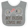 thumbnail image 3 of Inktastic My Busia Loves Me Childs Boys or Girls Baby Bib, 3 of 4