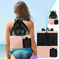 thumbnail image 1 of Wzzjkit Swimming Bag Mesh Drawstring Backpack with Wet Bag Beach Backpack Gym Exercise Equipment Bag, 1 of 6