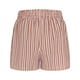 thumbnail image 4 of MKLEKYY Pantalones Cortos de Mezclilla para Mujer, Pantalones Cortos de Verano A Rayas con Bolsillos, Informales, Holgados, con Cintura Elástica y Botones, 4 of 4