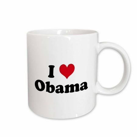 

3dRose I Love Obama Ceramic Mug 15-ounce