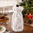 thumbnail image 4 of Christmas White Plush Wine Bottle Cover, Soft Fuzzy Outerwear Decor Adding Party Table Atmosphere for Dinner Restaurant, 4 of 4
