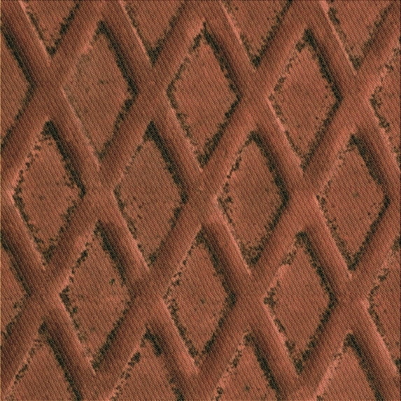 Ahgly Company Machine Washable Indoor Square Transitional Red Area Rugs, 4' Square