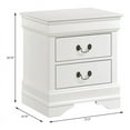 thumbnail image 4 of Lexicon Mayville Traditional 2-Drawer Wood Nightstand in White, 4 of 5