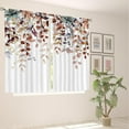 thumbnail image 4 of Short Tier Curtains for Kitchen Bathroom, Retro Multi-Colored Leaves Cafe Curtains, Polyester Soft Airy Kitchen Sink Curtains with Kitchen Bathroom Window Curtains, 39" x 27.5", 2 Panels, 4 of 6