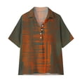 thumbnail image 4 of Favoffer Women's Casual Shirts V-Neck Button Snap Turndown Collar Printed Bamboo Linen Top for Streetwear Daily Vacation Travel, 4 of 7