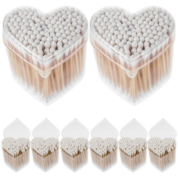 8 cajas de pequeños bisqueros de algodón de algodón palitos de limpieza de pestañas de algodón hisopos desechables