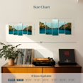 thumbnail image 3 of Elephant Stock Island Hopping Wall Art - Horizontal Multi Panel Canvas - Living Room Wall Decor - Nature Multi Panel - Blue And Yellow Decor - 25" x 12", 3 of 4