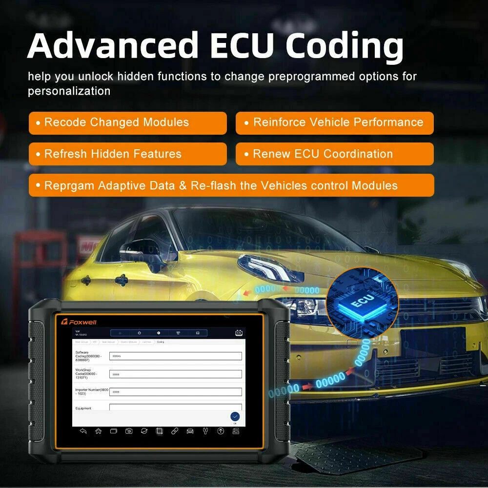 FOXWELL GT65 OBD2 Scanner, All System Bidirectional Diagnostic Tool with 24+ Resets, Active Test, ABS Bleeding, DPF, EPB/TPMS/Oil Reset, Battery Register, OBDII Automotive Code Reader Scan Tool