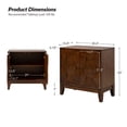 thumbnail image 6 of Tina's Home Modern 2 Doors Sideboard Buffet Cabinet Set of 2 with Storage and Adjustable Shelves Living Room Walnut, 6 of 7