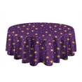 thumbnail image 5 of Purple Sun Star Swirl Pattern Round Tablecloth 60"x60",Wrinkle Wipeable Table Cloth for Kitchen Dining Room Picnic Patio Party, 5 of 6
