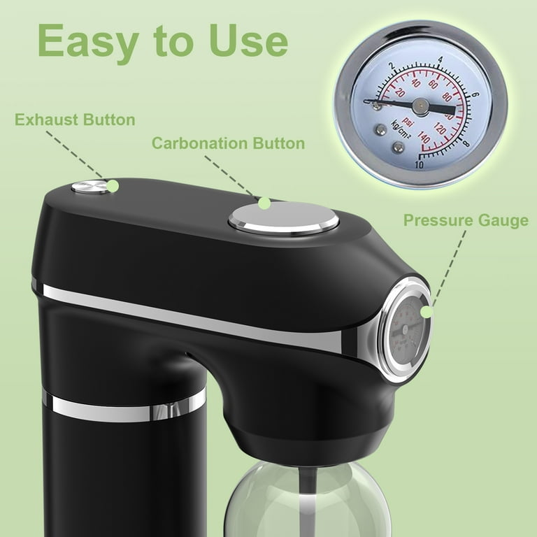 QINIUXO Soda Maker,Sparkling Water Maker with 1L Bottle & Pressure