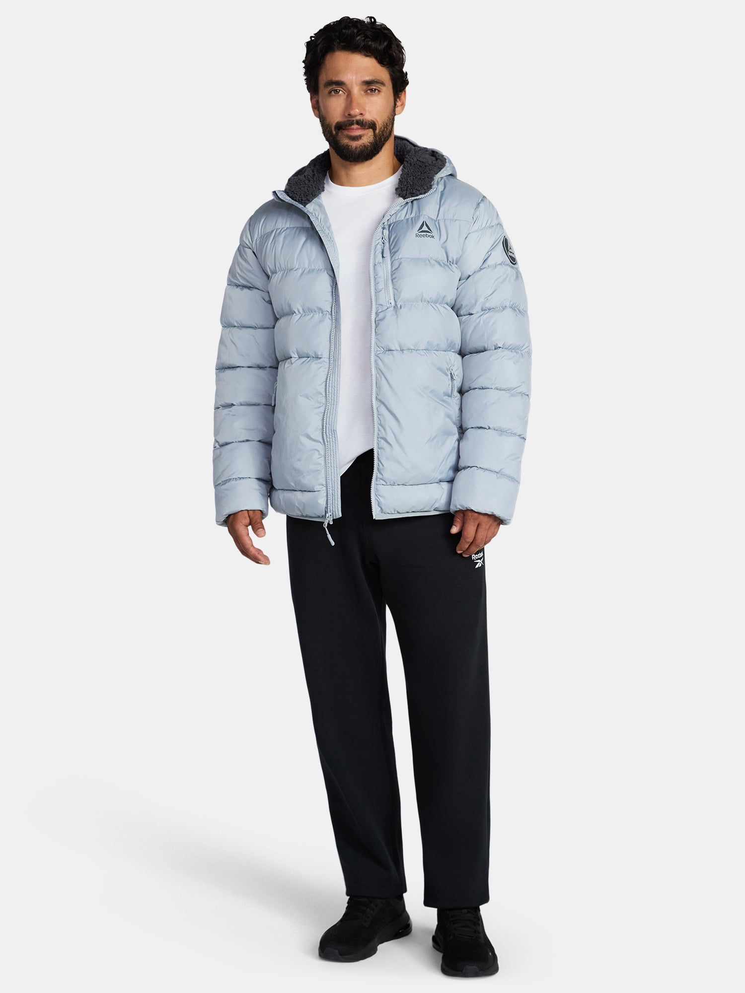 Reebok Men and Big Men's Puffer Coat with Hood, Heavyweight, Sizes S-3XL