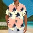 thumbnail image 2 of Mens Casual Botón Arriba Camisas Manga Corta Vintage Boliche Cuba Playa Camisas de Verano Botón Arriba, 2 of 8