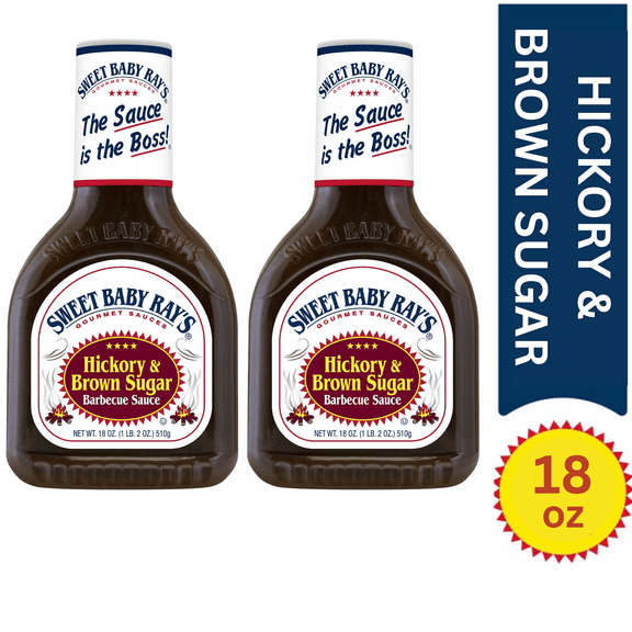 Sweet Baby Ray's Hickory & Brown Sugar Barbecue Sauce, 18 oz.(2 Pack)