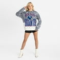 thumbnail image 3 of Women's Gameday Couture  Gray New York Giants Arch Rivals Faded Wash Sweatshirt, 3 of 7