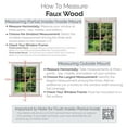 thumbnail image 3 of Cordless Faux Wood Blind White 34 W x 36 H, Flush Inside Mount (No Valance Side Pieces/Returns Included, Arrives ½ Inch Narrower) Flush Inside Mount, White 34"W x 36"H, 3 of 9