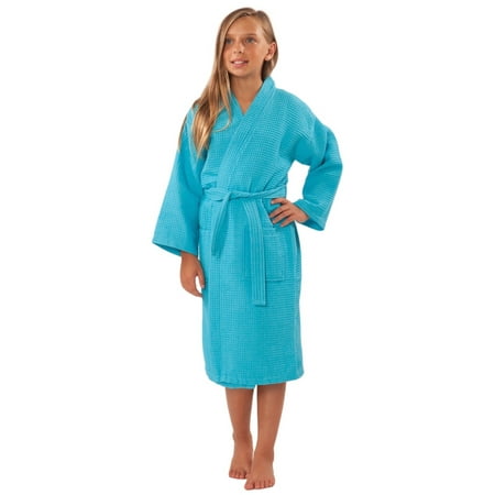 Bare Cotton Kids' Kimono Waffle Robes