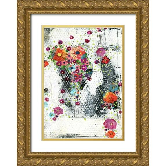 Ogren, Sarah 18x24 Gold Ornate Wood Framed with Double Matting Museum Art Print Titled - Floral II