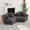 Grey, variant on YWEN 54-inch Hexagonal Chenille Lounge Chair with Spring Coils & 3 Pillows, Modular Single Seater Sofa for Living Room, Apartment, Home Office, Compressed Shipping