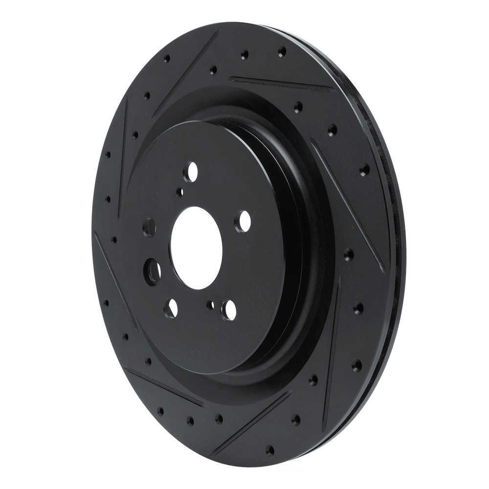 Dynamic Friction Company 633-75065L DFC Brake Rotor - Drilled And Slotted - Black
