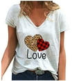 thumbnail image 2 of Hauts d'Été Grande Taille pour Femmes, Mode Décontractée, T-Shirt Ample à Col en V Imprimé, Manches Courtes, T-Shirt à Col en V pour Femmes en Liquidation, 2 of 3