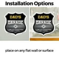 thumbnail image 3 of Dad's Garage I Can Fix Everything But Stupid 18 inch X 18 inch Shield Shaped Heavy Duty 3.2 mil Vinyl Decal To last, Gift for Dads and Uncles Classic Americana Crafted in the USA, 3 of 6