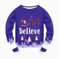 thumbnail image 4 of NOLDARESToddler Boys Girls Christmas Printed Pajamas Kids 2 Piece Train Kids Pjs Sleepwear Clothes Set X111-Blue, 4 of 5