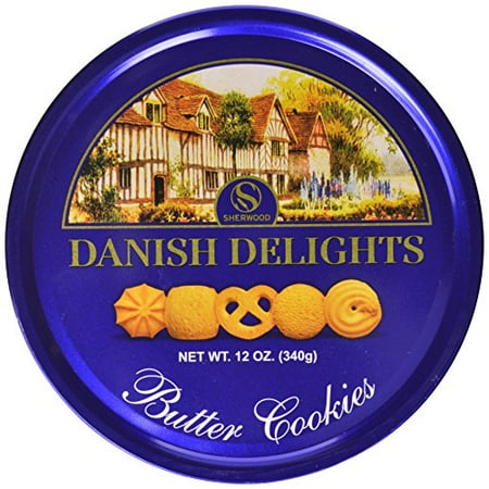 Sherwood DANISH DELIGHTS Butter Cookies, In a Nice Gifting Tin, box (Best Danish Bakery In Solvang Ca)