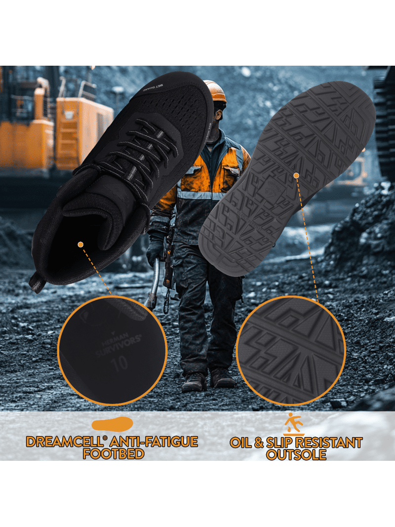 Herman Survivors Men's Castle Carbon Safety Toe Work Shoes