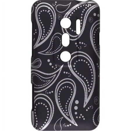 Wireless Solutions Patterned Paisley Color Click Case for HTC EVO 3D (Black/Silver)