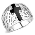 thumbnail image 1 of High polished (no plating) Stainless Steel Ring with No Stone for Women No Stone Stone Color Style TK3720 Size 5, 1 of 5