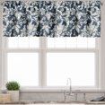 thumbnail image 3 of Ambesonne East Valance & Curtain, Oriental Eastern Flowers, 55"x30", Dark Blue Grey and Beige, 3 of 6