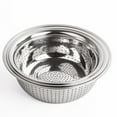 thumbnail image 2 of Stainless Steel Rice Strainer Rice Washing Sifter Vegetable Washing Basket Metal Drain Basket, 2 of 9