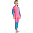 thumbnail image 2 of Full Body Swimsuit For Girls Boys Unisex Long Sleeve One Piece Rash Guard Swimming Bathing Suits Wetsuit UPF50+ UV Front Zipper Swimwear Beachwear, 2 of 8
