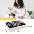 thumbnail image 5 of Zebra Pu Leather Jewelry Box Earring Organizer Travel Organizer with Removable Compartment Portable, 5 of 6