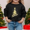 thumbnail image 2 of PMVFHDE Chandail à Capuchon et Chandails en Molleton pour Filles - Manches Longues Col Rond Imprimé de Noël - pour Automne et Hiver, 2 of 4