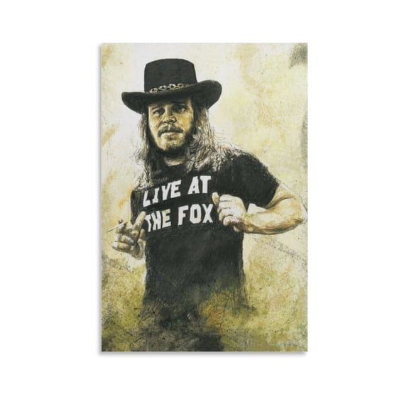 Ronnie Van Zant Canvas Poster Canvas Wall Art Prints Poster Gifts Photo Picture Painting Posters Room Decor Home Decorative 24x36inch(60x90cm)
