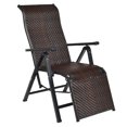 thumbnail image 3 of Gymax Patio Rattan Folding Lounge Chair Recliner Back Adjustable Beach Yard Pool, 3 of 10