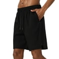 thumbnail image 2 of Bermuda Shorts for Men Summer Casual Elastic Waist Lightweight Wide Straight Leg Shorts with Pockets, 2 of 8