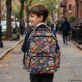 thumbnail image 6 of CHAQLIN Colorful Floral Breathable Casual Daypack 17 Inch, Lightweight Water Resistant Polyester Bookbag for Middle and Elementary School, 6 of 10